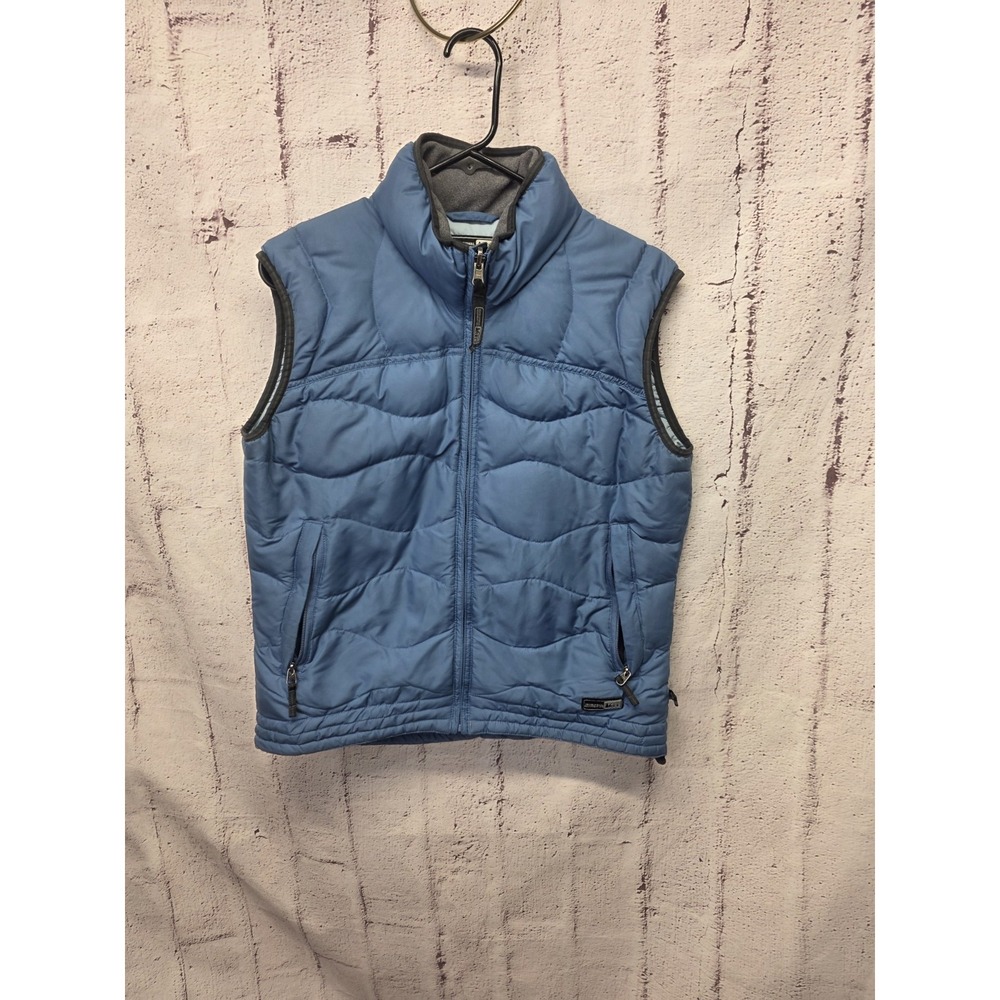 REI Vest Womens Small Blue Goose Down Feather Fill Puffer Warm Zip In Jacket